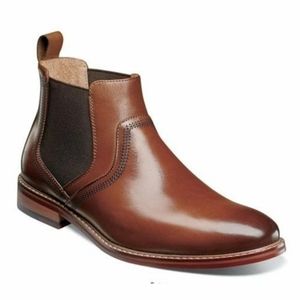 Stacy Adams Altair Plain Toe Chelsea Men's Dress Boot in Cognac (25301-221)